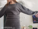 三彩独醒2025冬季新款圆领针织连衣裙长袖小A短裙打底慵懒F 深邃灰 XL 170/92A 实拍图