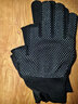 垂钓户外骑行快递外卖专用防滑手套露二指耐磨可触屏男女通用 黑色【1双】 实拍图