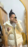 美力城【檀健次同款】羽绒服女士新款可调节收腰保暖防风鹅绒服外套019 极光白 S 实拍图