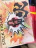 彦和出版火柴人冰火风雷水木金石属性格斗漫画动画手翻书儿童绘画图画本线稿控笔练习描摹本图画册小学生专用绘画教程书 2本：【冰+火】 无工具搭配 实拍图