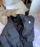 FDR旗舰店 R字毛领连帽羽绒服男女秋冬季加厚保暖面包服外套 黑色 [可拆卸毛领] L 实拍图