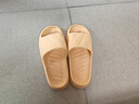 夏季EVA新款防滑厚底家用拖鞋踩屎感外穿室内软底拖鞋男士拖鞋女 黄色 38-39 【适合37-38脚】 实拍图