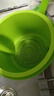 可挂式水槽沥水篮家用厨房水槽分离食物残渣过滤篮水果清洗滤水篮 绿色【一按即倒/不脏手】大号 实拍图