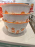 碗盘套装家用大吉大利釉下彩乔迁餐具新婚礼品碗蝶筷组合 4.5英寸饭碗【3只装】 大桔大利 实拍图