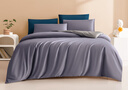 京东京造 植素超柔贡缎 60支长绒棉A类纯棉床单床上四件套 1.8米床 蓝金 实拍图