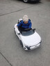 星辰皓奥迪儿童电动车四驱汽车遥控四轮宝宝玩具车可坐人童车RSGT 白色+四驱+遥控+摇摆+皮座+软轮 实拍图