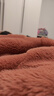 京东京造加厚兔毛绒感四件套 A类双面绒牛奶绒床单被套枕套保暖秋冬季单人双人床品栗子棕1.5m床 实拍图
