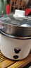 电煮锅电锅电火锅专用锅电炒锅多功能一锅宿舍电煮锅1-2人蒸煮一体 不粘内胆-单层+送钢笼【可煎炒煮饭丨火锅】 实拍图