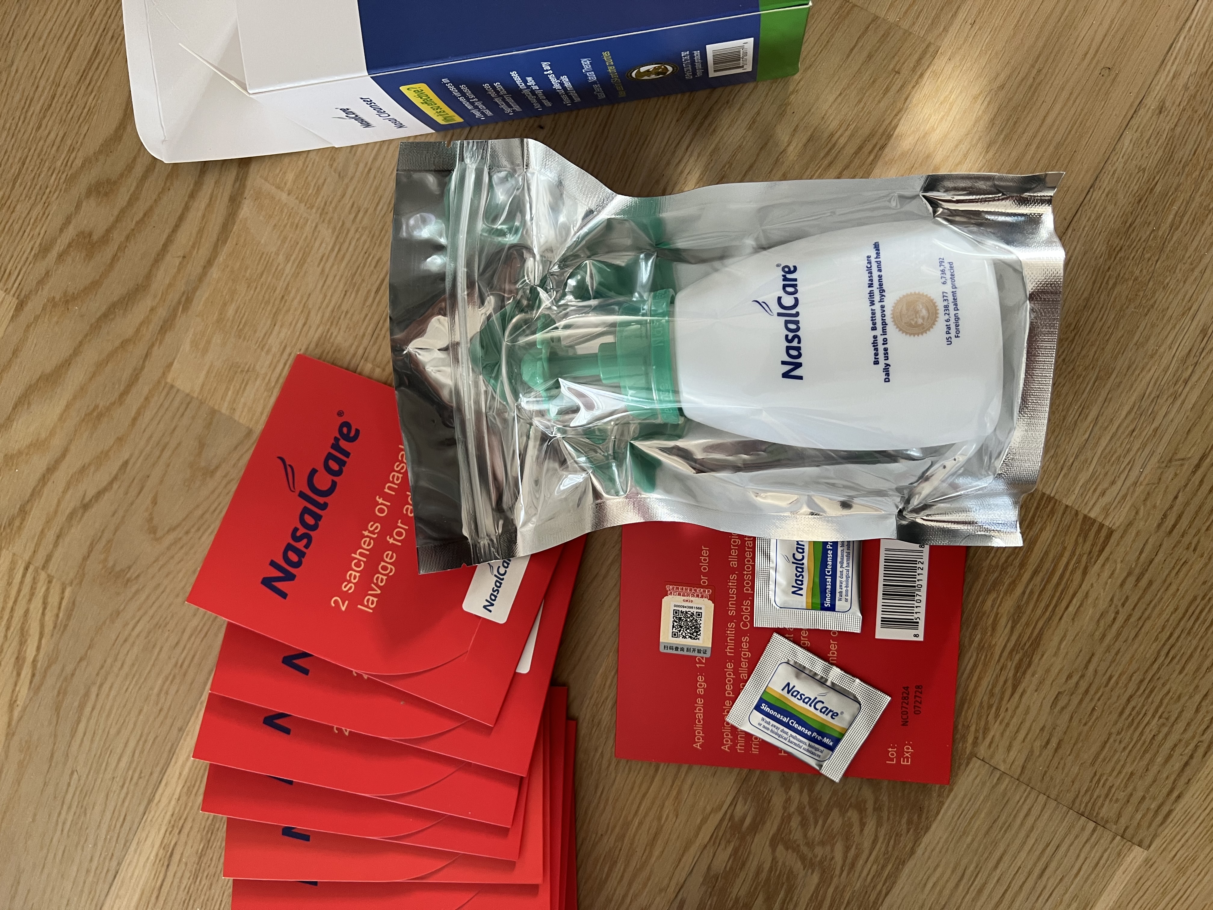 NasalCare 成人洗鼻剂 2袋/包  美国进口洗鼻盐搭配洗鼻器  鼻炎花粉过敏 实拍图