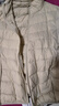鸭鸭（YAYA）佟丽娅同款轻薄羽绒服女新款秋冬季休闲短款连帽轻便韩版排骨外套 米白色 3XL 实拍图