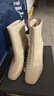 达芙妮短靴女2025百搭靴子女春秋法式高跟鞋裸靴粗跟瘦瘦靴女 米白色 37 实拍图