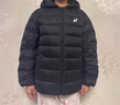 亚瑟士（asics）童装冬季儿童柔软舒适三防轻薄保暖羽绒服【高充绒量】 黑色 清洁度1000-鸭绒 150 充绒量88.5g 实拍图