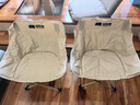 探险者（TAN XIAN ZHE）户外折叠椅露营椅子月亮椅便携折叠桌椅高靠背躺椅小凳子钓鱼椅 经典舒适款卡其【3重绷带加固】 实拍图