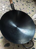 荣事达（Royalstar）章丘手工锻打铁锅圆底老式炒锅无涂层不粘炒菜锅燃气灶带盖36cm 实拍图