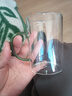 六色玻璃茶杯水杯耐热加厚套装家用玻高硼硅璃杯彩把 6只【粉蓝绿黄黑透明】 300ml 实拍图