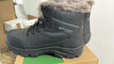 全洲狼 雪地靴男冬季新款东北棉鞋男大码抗寒防水加绒保暖轻便防滑靴子 黑色棉鞋-升级版 加绒 42 (260mm) 实拍图