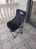 小魔户外折叠椅 折叠靠背椅加高月亮椅露营折叠凳子便携躺椅钓鱼椅 黑 实拍图