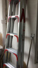 创硕 家用梯人字梯工程梯子铝合金梯货梯架 【七步梯红】加强加固款 实拍图