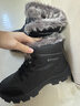 全洲狼 雪地靴男冬季新款东北棉鞋男大码抗寒防水加绒保暖轻便防滑靴子 黑色棉鞋-升级版 加绒 42 (260mm) 实拍图