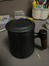 陶瓷茶水分离泡茶杯子男士个人专用办公室带过滤茶漏水杯定制LOGO 磨砂黑办公杯-400ml 实拍图