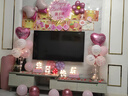 多美忆生日场景布置女孩生日气球儿童道具氛围装饰快乐桌飘装扮粉色套餐 实拍图
