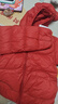 巴拉巴拉童装儿童羽绒服宝宝2025新款冬季婴儿轻薄外套男童女童上衣反季萌 红色小熊 130 （充绒量62g） 实拍图