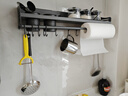 四季沐歌厨房调料置物架不锈钢免打孔壁挂式厨房用具大全收纳挂架筷子刀架 枪灰双杯60cm+4刀槽+10钩 实拍图