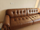 儒黛黑糖云朵真皮沙发头层牛皮法式中复古客厅直排高脚意式小户型简约 2.8米高脚直排-可视面真皮 Ultra 肌理肉感半青皮（1.6-1.8mm） 实拍图