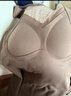 婷美100%绵羊毛填充保暖背心女带胸垫免穿文胸秋冬加绒无痕打底内衣 实拍图
