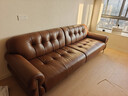 儒黛黑糖云朵真皮沙发头层牛皮法式中复古客厅直排高脚意式小户型简约 2.8米高脚直排-可视面真皮 Ultra 肌理肉感半青皮（1.6-1.8mm） 实拍图
