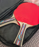 双鱼 乒乓球拍横拍双拍对拍套装 6D六星娱乐训练球拍 2只装赠6球 实拍图