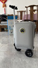 爱尔威（Airwheel）电动行李箱可骑行智能拉杆箱可坐可代步20英寸登机箱 青春版—银 实拍图