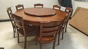 卡洛森（KALUOSEN）餐桌 中式实木圆形餐桌带转盘10人家用圆桌吃饭歺桌圆餐桌椅组合 1.6米 餐桌+8椅配转盘（颜色备注） 实拍图