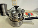 苏泊尔（SUPOR）304不锈钢奶锅0涂层安全健康婴儿辅食锅不粘锅家用一人食汤锅煮粥 304不锈钢奶锅【带蒸格】 16cm 实拍图