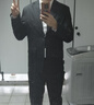 马尼亚袋鼠【次日达可选】秋冬新款西服套装男士修身商务正装外套职业西装整 (西服+西裤+衬衫)黑色7件套 6XL 【175-190斤】 偏小 实拍图