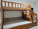 临稚胡桃木 儿童上下床实木高低床双层床上下铺床两层木床子母床 梯柜款 上铺宽1.3米下铺宽1.5米 实拍图