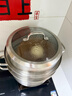 炊大皇304不锈钢三层蒸锅家用复合底汤锅蒸馒头包子可视高拱盖32cm 实拍图