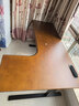 木藝生转角双电机电动升降电脑桌家用办公双人L型桌子工作台拐角书桌 双电3节插排右拐角3cm实木胡桃色 1.8*1.1M(升级加强版收纳横梁) 实拍图