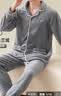 猫人男士睡衣男冬【珊瑚绒加厚】简约时尚法兰绒可外穿家居服灰色2XL 实拍图