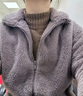 优衣库女装男装长绒摇粒绒拉链茄克/长袖外套夹克479611 30 浅米色 M 实拍图