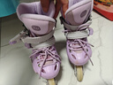 斯威（SWAY）轮滑鞋儿童溜冰鞋男女童初学套装中小学滑轮滑冰旱冰鞋成人直排轮 莫紫八轮全闪+头盔护具+一体支架 S (适合3-5岁)平时鞋码25-30 实拍图