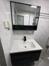 皇生金智能浴室柜陶瓷一体盆洗脸盆柜卫生间卫浴洗漱台简约洗手盆柜组合 轻奢灰+智能镜柜半+陶瓷盆 80cm 实拍图
