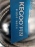 科固（KEGOO）花洒软管加密防爆双铜头4分淋浴喷头连接进水管不锈钢1.5米 K5076 实拍图