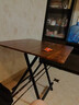 折叠桌餐桌家用小户型吃饭桌简易租房出租屋正方形小方桌子便携式 胡桃+黑架【80*80*74cm】 实拍图