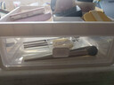 京东物流 化妆品收纳盒梳妆台置物架桌面高级感整理抽屉柜 中号2层（1层抽屉+1层顶部置物架） 24*20*12cm 透明白 实拍图