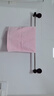 吸盘毛巾架免打孔卫生间置物架浴室毛巾杆壁挂式厕所浴巾收纳挂架 伸缩款透明黑【65-130cm】 实拍图