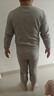海澜之家保暖内衣男士秋衣秋裤男100%纯棉抗菌防螨秋冬季内衣圆领保暖套装 2025年新款升级50支纯棉抗菌防螨-浅灰 4XL /190(体重190-200斤) 实拍图