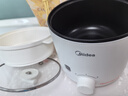 美的（Midea）电煮锅 宿舍小电锅 电蒸锅 学生寝室一体泡面小火锅电煮锅 多功能锅 电热锅 XZE1613 配蒸笼 1.7L 实拍图