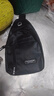 运动跑步包男休闲斜挎包手机包防泼水健身包女单肩包 黑色 实拍图