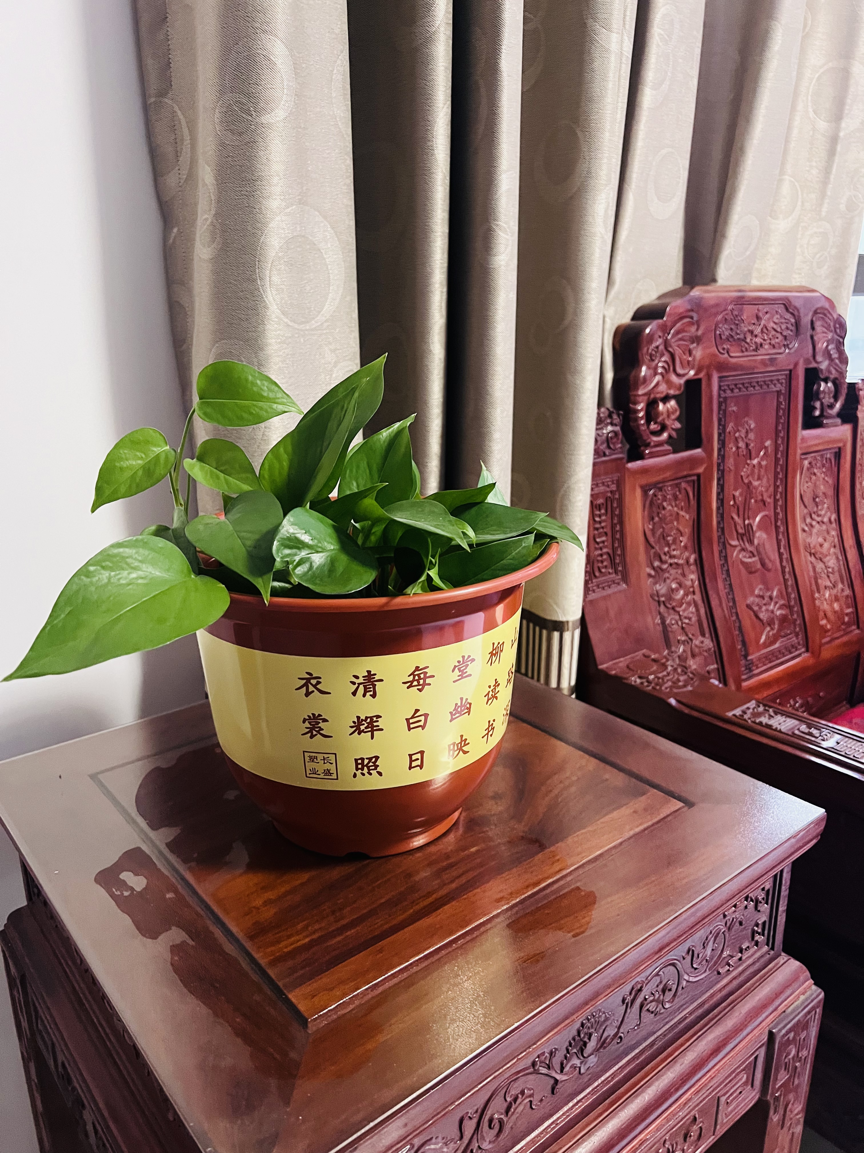 九千谷 塑料花盆 仿陶瓷山水花盆3个装家用花盆 口径23cm不含托盘4061 实拍图